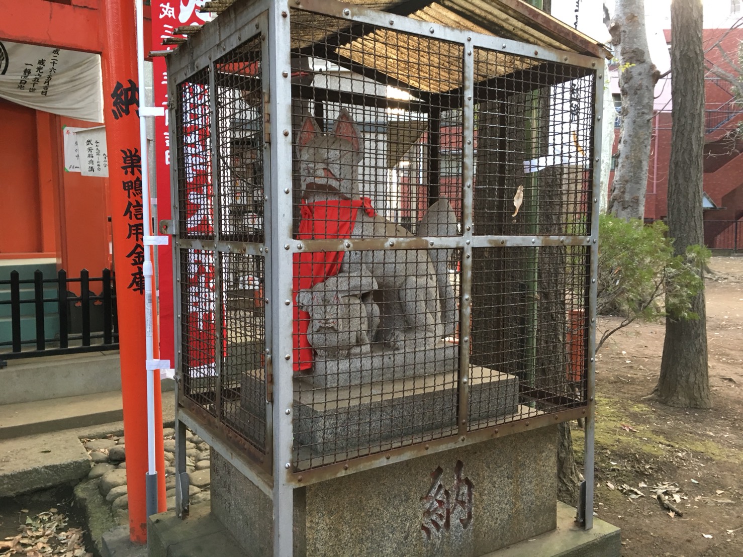 猫地帯の法明寺(ほうみょうじ)の武芳稲荷堂の狐
