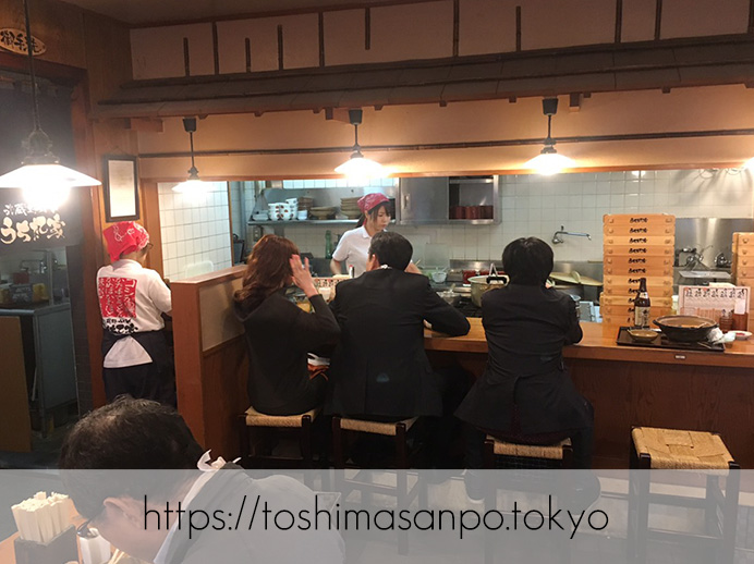 【池袋駅】埼玉名物の強烈極太麺!池袋でも食べられる!武蔵野うどんの人気店「うちたて家」の店内