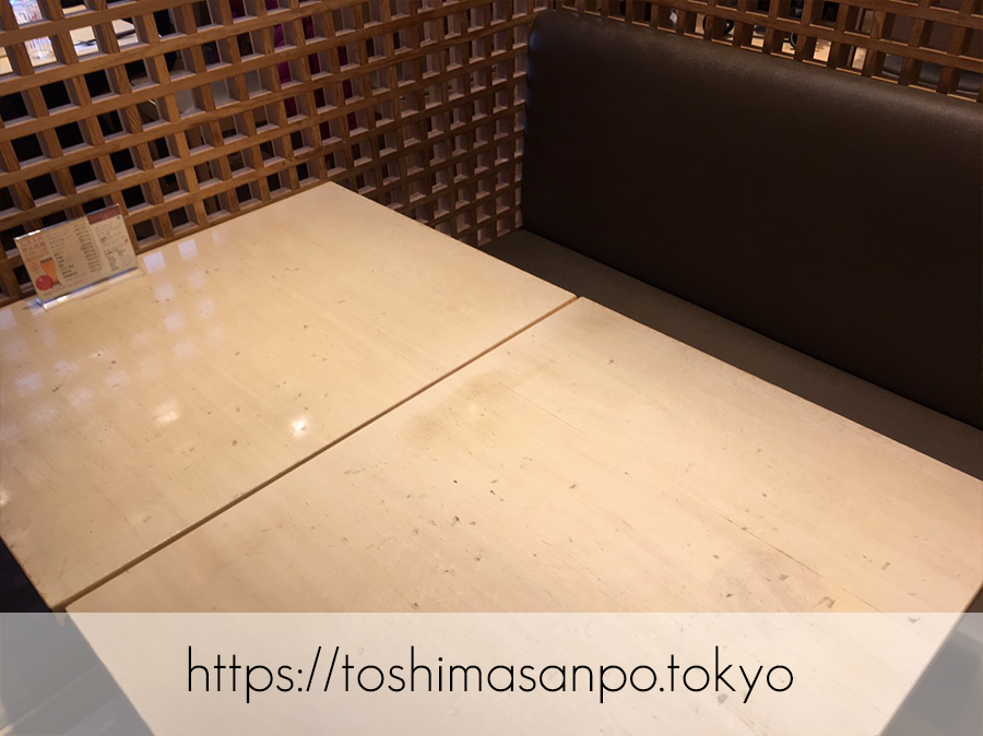 【池袋駅】ヘルシー料理食べ放題で安心!自然派「はーべすとルミネ池袋」のテーブル