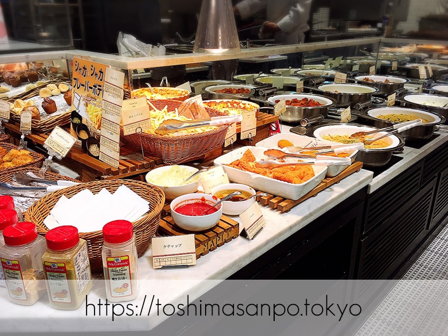 【池袋駅】一品注文制「CHEF'S GOODIES(シェフズグッディーズ)」のビュッフェ1