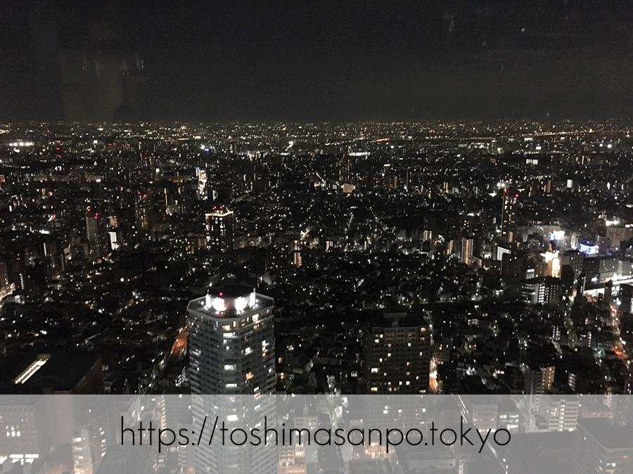 【池袋駅】59Fの夜景!ハワイアン「ジンジャーズビーチ サンシャイン」の夜景2