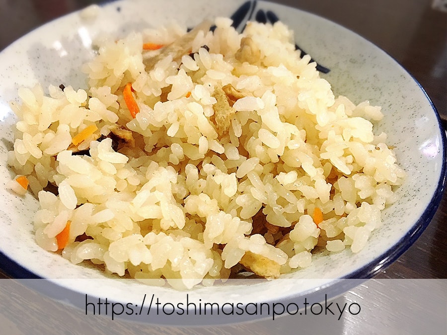 【新宿駅】ツルツルうどん美味しい!老舗サラダうどん発祥の「三国一」の追記:炊き込みご飯