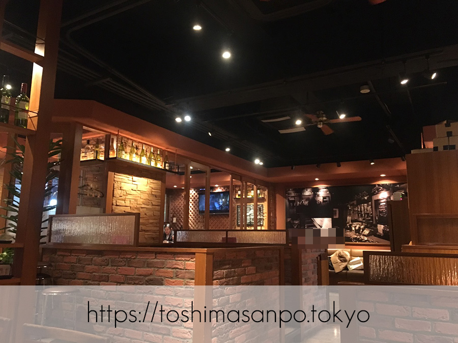 【大塚駅】コスパ悩ましい...カジュアルイタリアン「マイアミパティオ」の店内2