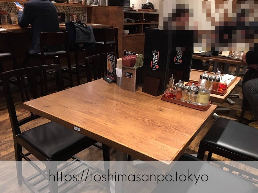 【池袋駅】穴場発見!多種パスタが楽しい!ファミリー人気「すぱじろう」の店内
