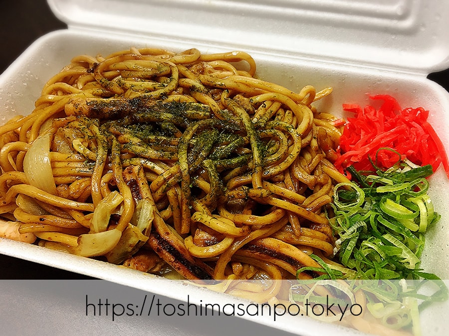 【中板橋駅】「はち」自慢の明石焼きと焼きそば!8のつく日はお得だよ♡の焼きそばのテイクアウト