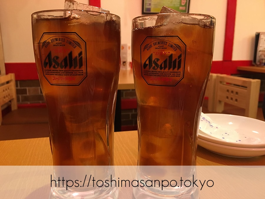【大塚駅】超あったかな店主が迎えてくれるコスパ高めの台湾系な中華料理居酒屋「福文酒家」の烏龍茶