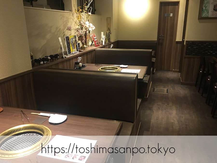 【池袋駅】朝5:00まで営業!A5黒毛和牛に大満足。茨城県産常陸牛一頭買いの「勇里庵」の店内2