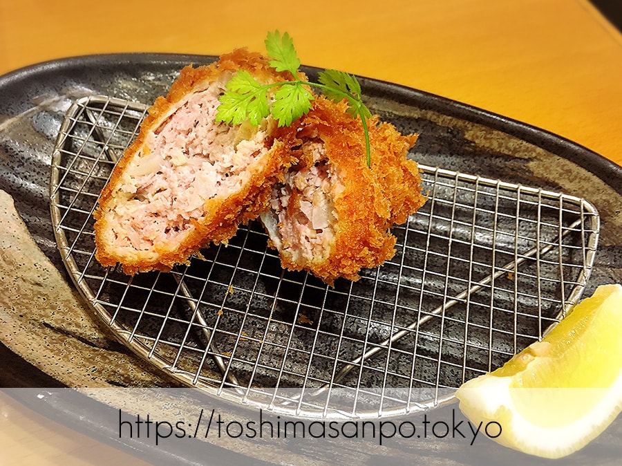 【池袋駅】百貨店ならではの良サービス!十五穀米も嬉しいプチリッチなとんかつ「○かつ亭 西武池袋店」のメンチカツ