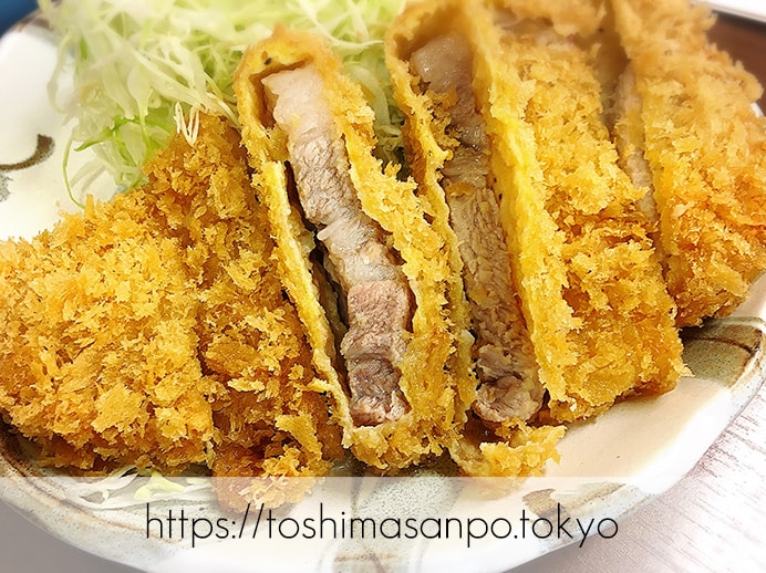 【池袋駅】ガッツリの食べ応え!ランチに食べたいボリューム満点・胃袋大満足のとんかつは「清水屋」の上ロースかつ定食の上ロースかつ