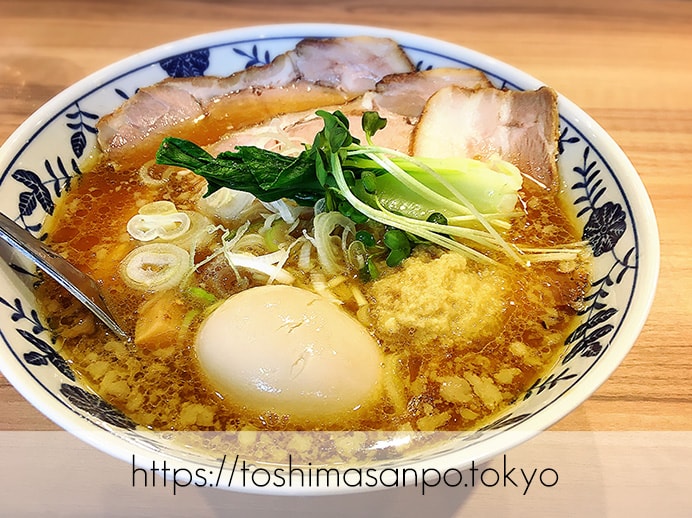 【大塚駅】6月1日開店!新潟の生姜醤油ラーメンが上品でうっとし美味しい。オシャレラーメン屋「Nii」の特製生姜醤油ラーメン