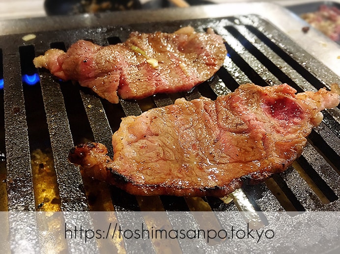 【大塚駅】独特な下味のお肉がなるほど美味しい!終戦のヤミ市から続く老舗焼肉「とらじ亭」の焼肉3