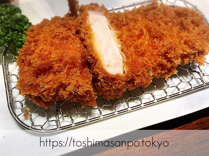 【池袋駅】釜炊きごはんは終了。それでもごはんキラキラ・とんかつ美味しい!「和幸 パルコ池袋店」の和豚もちぶたロースかつ御飯のロースかつ