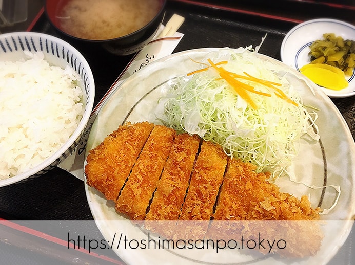 【巣鴨駅】ちょっとリッチだけど見事な美味さ〜!絶品の脂身とやわらかいヒレに感動した「とん平」の上ロース定食