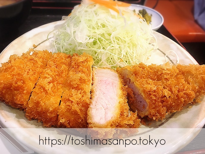 【巣鴨駅】ちょっとリッチだけど見事な美味さ〜!絶品の脂身とやわらかいヒレに感動した「とん平」の上ロース定食の上ロース